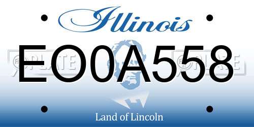 EO0A558 Illinois License Plate