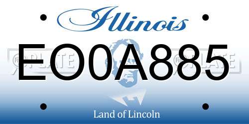 EO0A885 Illinois License Plate