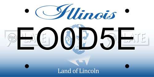 EO0D5E Illinois License Plate