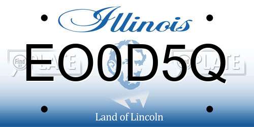 EO0D5Q Illinois License Plate