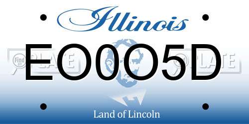 EO0O5D Illinois License Plate