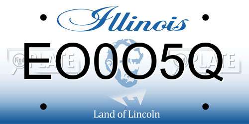 EO0O5Q Illinois License Plate