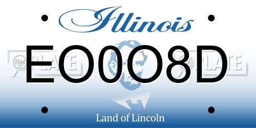 EO0O8D Illinois License Plate