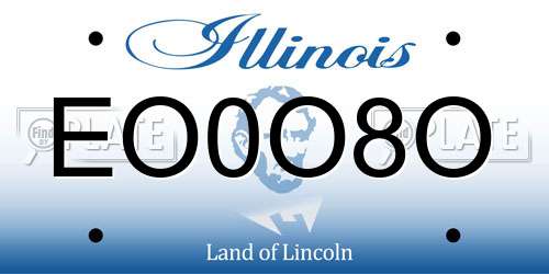 EO0O8O Illinois License Plate