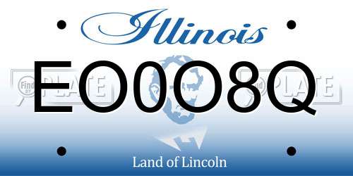 EO0O8Q Illinois License Plate