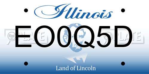 EO0Q5D Illinois License Plate
