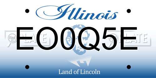 EO0Q5E Illinois License Plate