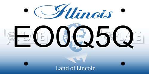 EO0Q5Q Illinois License Plate