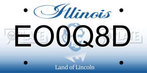 EO0Q8D Illinois License Plate
