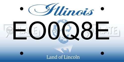 EO0Q8E Illinois License Plate
