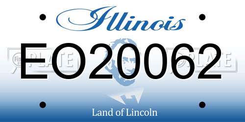 EO20062 Illinois License Plate