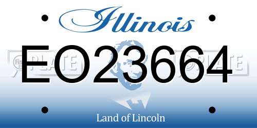 EO23664 Illinois License Plate