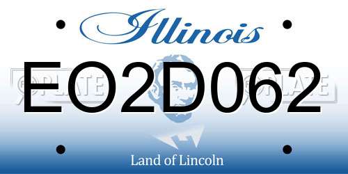 EO2D062 Illinois License Plate