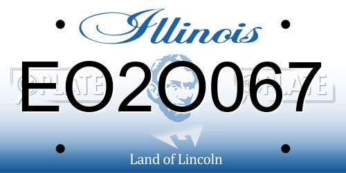 EO2O067 Illinois License Plate