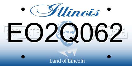 EO2Q062 Illinois License Plate