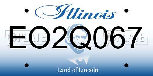 EO2Q067 Illinois License Plate