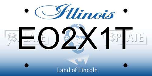 EO2X1T Illinois License Plate