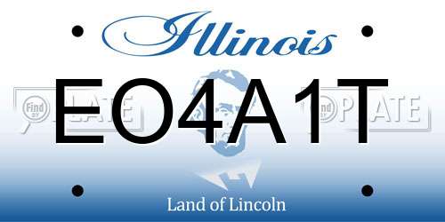 EO4A1T Illinois License Plate