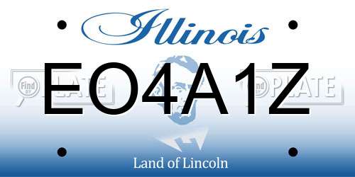 EO4A1Z Illinois License Plate