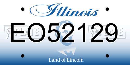 EO52129 Illinois License Plate