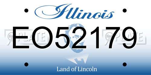 EO52179 Illinois License Plate