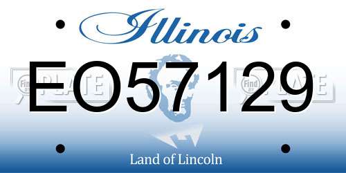 EO57129 Illinois License Plate