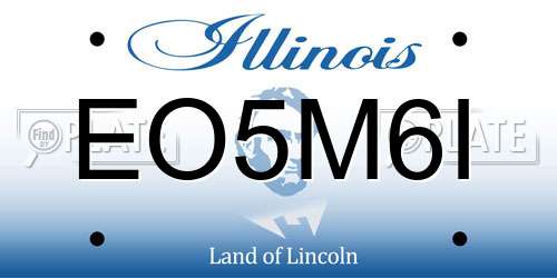 EO5M6I Illinois License Plate