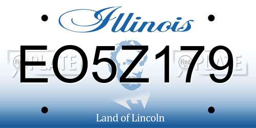EO5Z179 Illinois License Plate