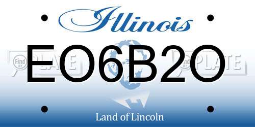 EO6B2O Illinois License Plate