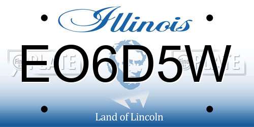 EO6D5W Illinois License Plate