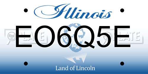EO6Q5E Illinois License Plate