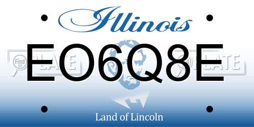EO6Q8E Illinois License Plate