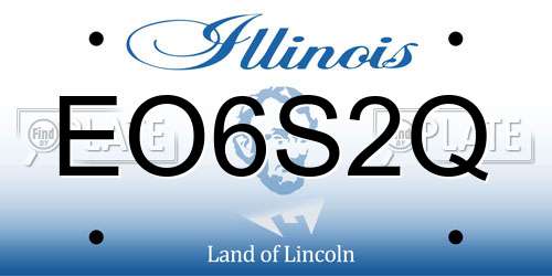EO6S2Q Illinois License Plate