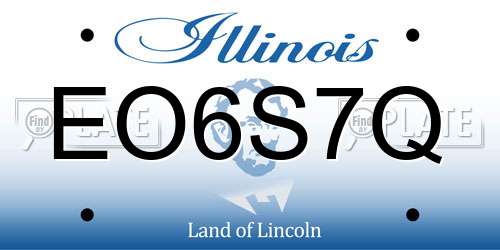 EO6S7Q Illinois License Plate