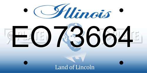 EO73664 Illinois License Plate