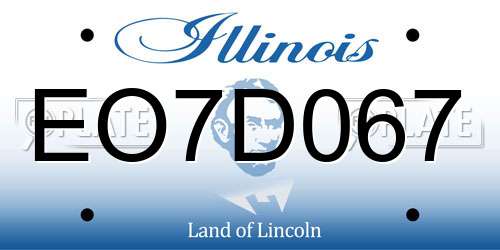 EO7D067 Illinois License Plate