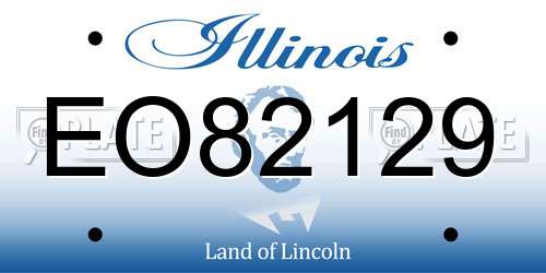 EO82129 Illinois License Plate