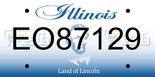 EO87129 Illinois License Plate
