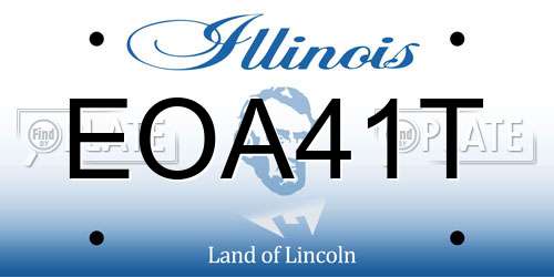 EOA41T Illinois License Plate