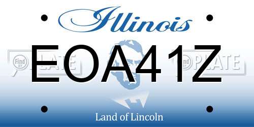 EOA41Z Illinois License Plate