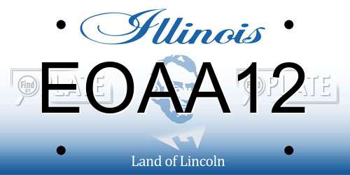 EOAA12 Illinois License Plate