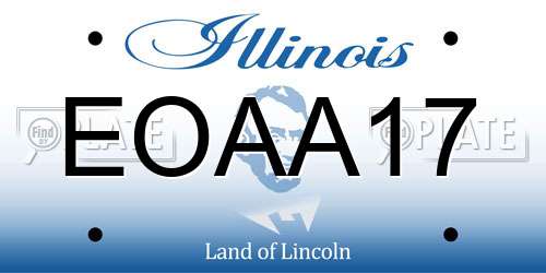 EOAA17 Illinois License Plate