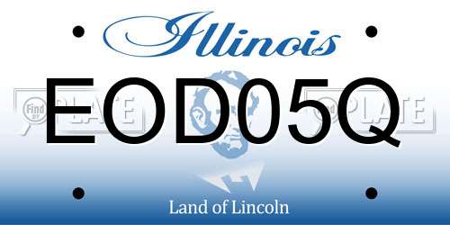 EOD05Q Illinois License Plate