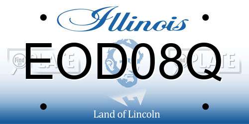 EOD08Q Illinois License Plate