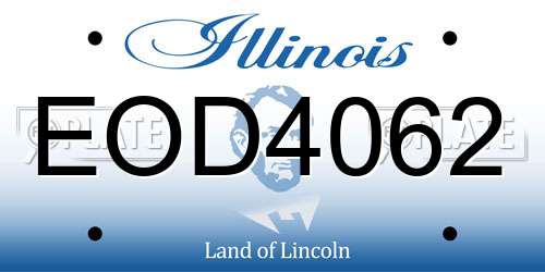 EOD4062 Illinois License Plate
