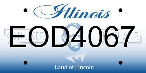 EOD4067 Illinois License Plate