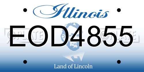 EOD4855 Illinois License Plate