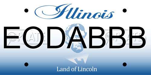 EODABBB Illinois License Plate