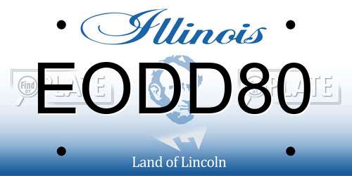 EODD80 Illinois License Plate