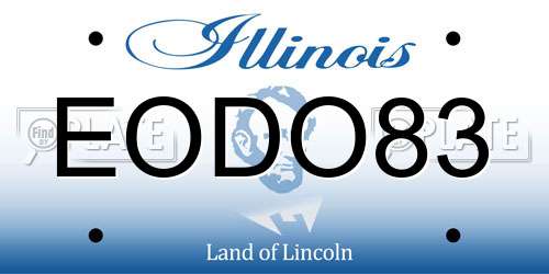 EODO83 Illinois License Plate